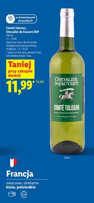 Wino COMTE TOLOSAN CHEVALIER DE FAUVERT promocja w Lidl