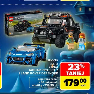 Klocki LEGO 77264 Jaguar Project 7 i Land Rover Defender promocja w Carrefour Market
