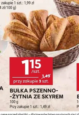 Bułka pszenno-żytnia ze skyrem promocja w Stokrotka