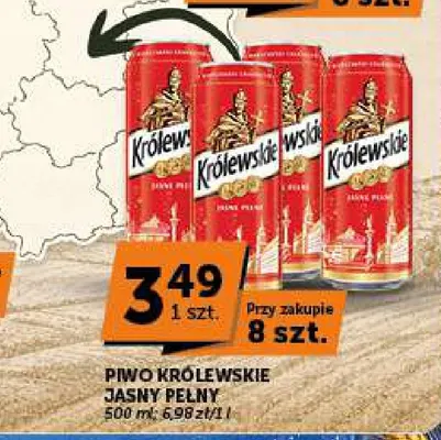 Piwo Królewskie Jasny Pełny promocja w Euro Sklep
