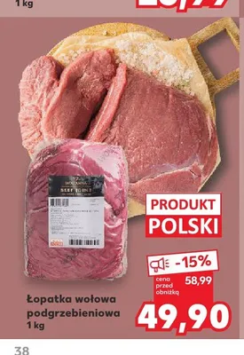 Łopatka wołowa podgrzebieniowa promocja w Kaufland