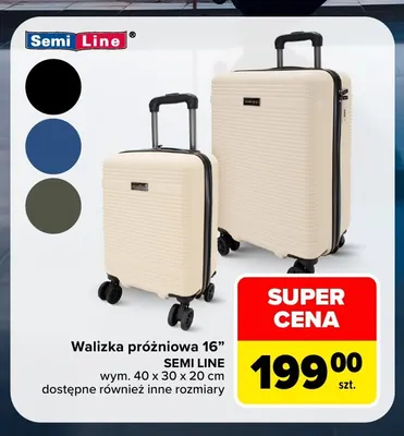Walizka próżniowa 16" Semi Line promocja w Carrefour