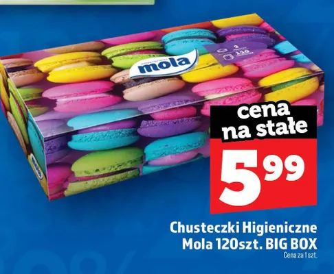 Chusteczki higieniczne Mola Big Box promocja w TOPAZ