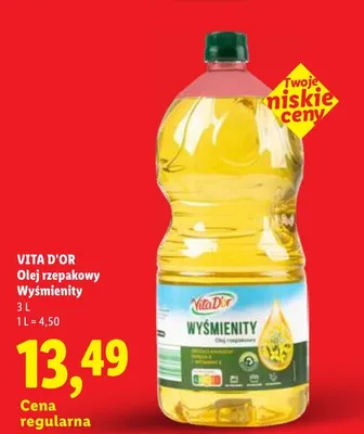 Olej rzepakowy Wyśmienity Vita D'or promocja w Lidl