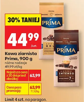 Kawa ziarnista różne rodzaje promocja w Biedronka