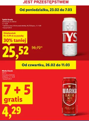 Piwo Gronie promocja w Lidl