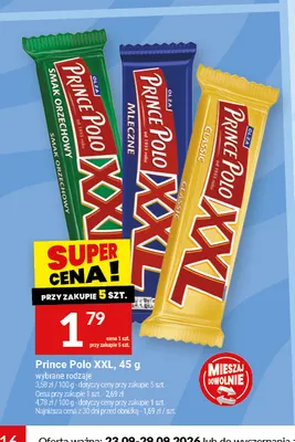 Wafel Prince Polo XXL smak orzechowy promocja w Twój Market