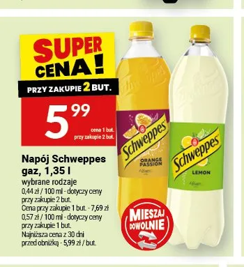 Napój gazowany Schweppes Orange Passion promocja w Twój Market