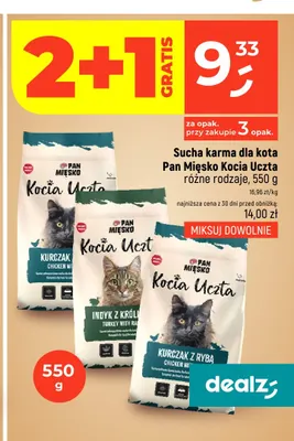 Sucha karma dla kota Pan Mięsko Kocia Uczta Kurczak z rybą promocja w Dealz