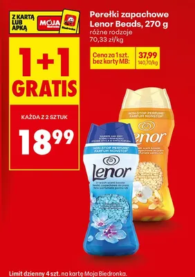 Perełki zapachowe, różne rodzaje 1+1 GRATIS promocja w Biedronka