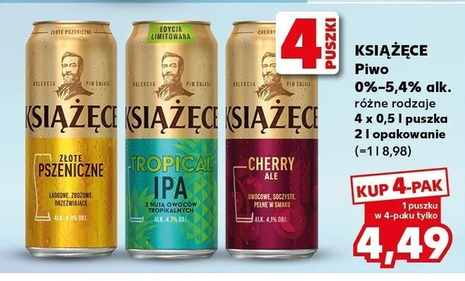 Piwo Książęce Tropical IPA promocja w Kaufland