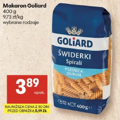 Makaron świderki spirali wybrane rodzaje promocja w Delikatesy Centrum