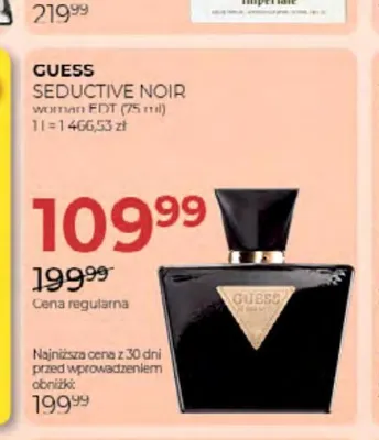 Woda toaletowa damska Guess Seductive Noir promocja w Drogerie Jawa