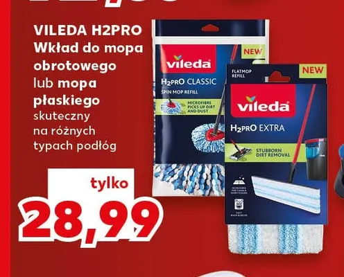 Wkład do mopa płaskiego Vileda H2Pro promocja w Kaufland