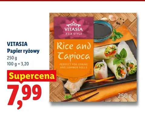 Papier ryżowy Vitasia Rice and Tapioca promocja w Lidl