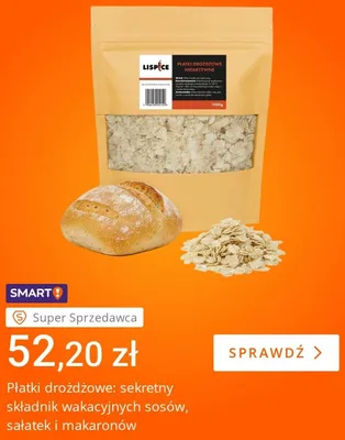 Płatki drożdżowe nieaktywne Lispice promocja w Allegro