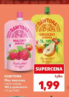 Mus owocowy Dawtona Gruszki Jabłka promocja w Kaufland