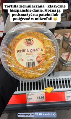 Tortilla ziemniaczana española  promocja w Aldi