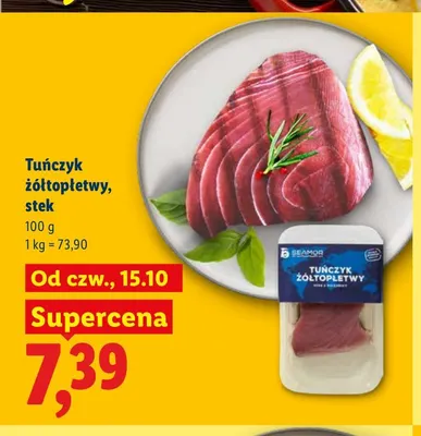 Tuńczyk żółtopłetwy stek Seamor promocja w Lidl