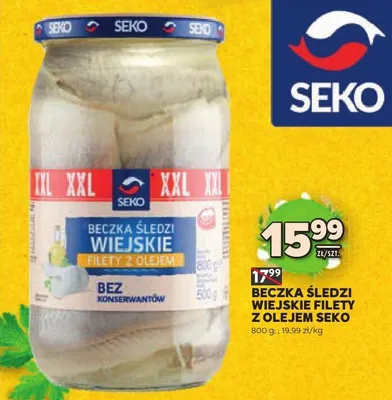 Beczka śledzi wiejskie filety z olejem promocja w Stokrotka