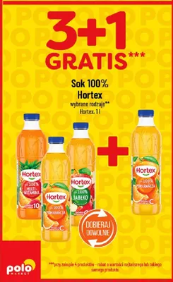 Sok 100% Hortex promocja w POLOmarket