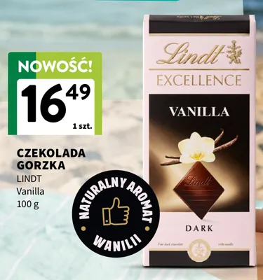 Czekolada gorzka Lindt Excellence Vanilla promocja w Intermarche