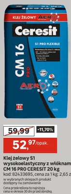 Klej żelowy S1 wysokoelastyczny z włóknami CM 16 PRO promocja w Leroy Merlin