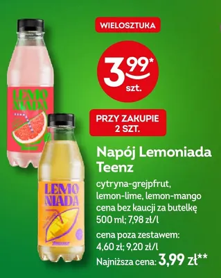 Napój Lemoniada Teenz lemon-mango promocja w Żabka