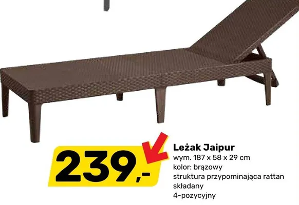 Leżak Jaipur promocja w Bricomarche