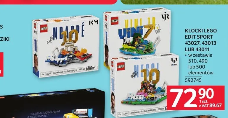 Klocki LEGO Edit Sport Kylian Mbappé 43027 promocja w Selgros