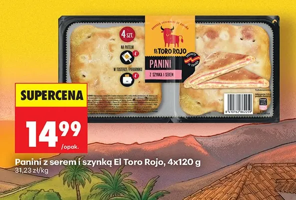 Panini z serem i szynką promocja w Biedronka