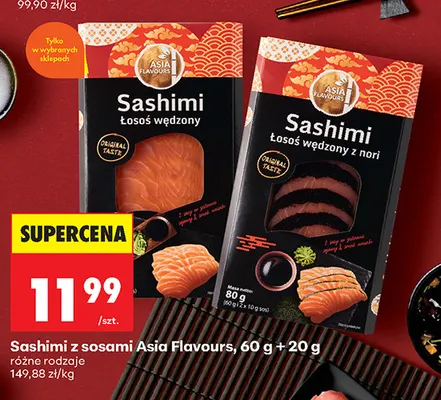 Sashimi z sosami łosoś wędzony z nori Asia Flavours promocja w Biedronka