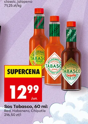 Sos Tabasco Chipotle promocja w Biedronka