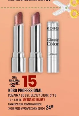 Pomadka do ust Kobo Professional Glossy Color promocja w Drogerie Natura