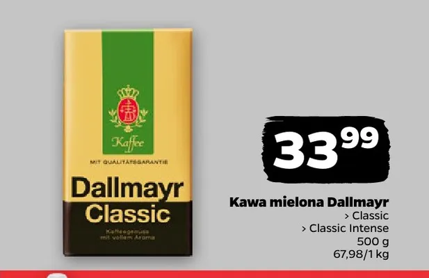 Kawa mielona Dallmayr Classic Intense promocja w Netto