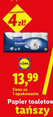 Papier toaletowy 3-warstwowy Floralys Komfort promocja w Lidl
