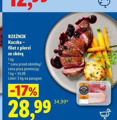 Kaczka - filet z piersi ze skórą Rzeźnik promocja w Lidl