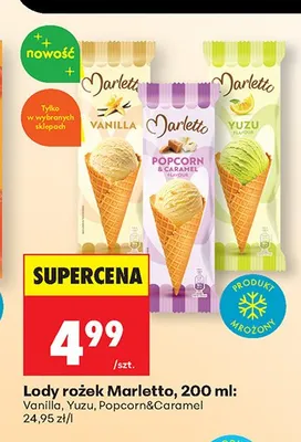 Lody rożek Marletto promocja w Biedronka