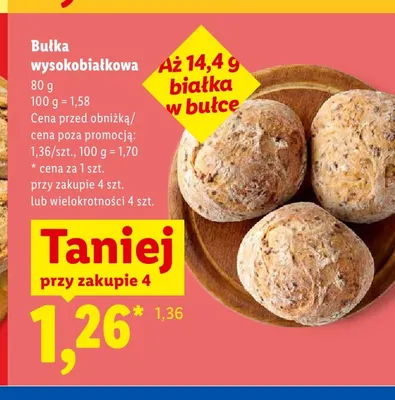 Bułka wysokobiałkowa promocja w Lidl