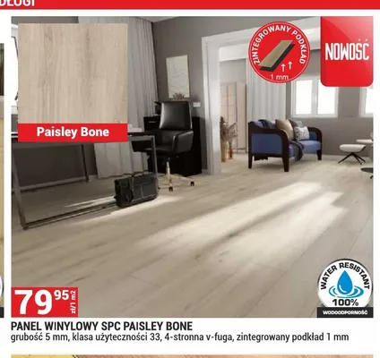 Panel winylowy SPC Paisley Bone promocja w Merkury Market