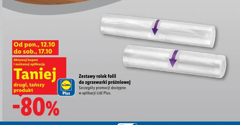 Zestawy rolek folii do zgrzewarki próżniowej Silvercrest promocja w Lidl