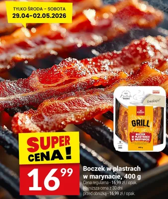Boczek w plastrach w marynacie Wędkarnia Grill Sezon promocja w Twój Market