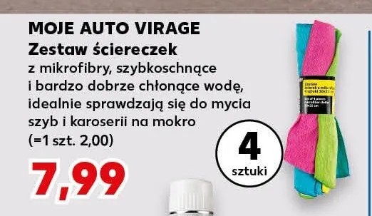 Zestaw ściereczek z mikrofibry Moje Auto Virage promocja w Kaufland