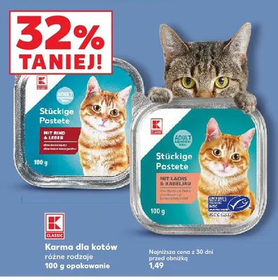 Karma dla kotów różne rodzaje promocja w Kaufland