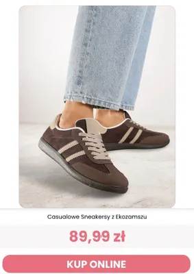 Sneakersy casualowe z ekozamszu Renee promocja w Renee