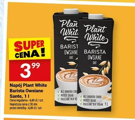 Napój Plant White Barista Owsiane Sante promocja w Twój Market