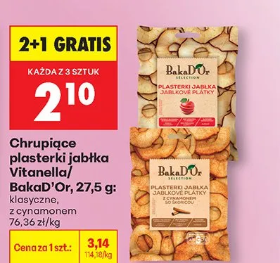 Chrupiące plasterki jabłka 2+1 GRATIS promocja w Biedronka