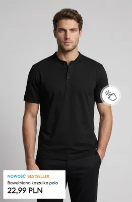 Bawełniana koszulka polo promocja w Sinsay