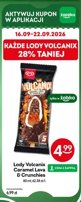 Lody Volcanix Caramel Lava & Crunchies promocja w Żabka