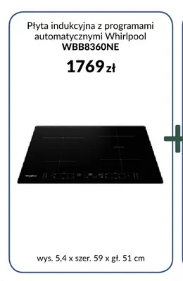 Płyta indukcyjna z programami automatycznymi Whirlpool WBB8360NE promocja w Salony Agata